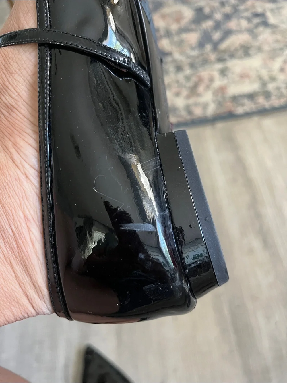 Tory Burch Black Patent Leather Mary Jane Flats